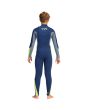 Niño con traje de neopreno con cremallera en el pecho Billabong Absolute 5/4mm azul marino espalda
