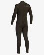 Traje de surf con cremallera en la espalda Billabong Absolute 5/4mm Black Hash negro para hombre posterior izquierda