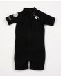 Traje de Surf de primavera con manga corta y cremallera en la espalda Rip Curl Grom Freelite 2mm negro para niño 2-6 años posterior