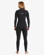 Mujer con Traje de Surf GBS con cremallera en el pecho Billabong 5/4mm Synergy Natural Night Fall Negro posterior