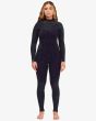 Mujer con Traje de Surf GBS con cremallera en el pecho Billabong 5/4mm Synergy Natural Night Fall Negro interior