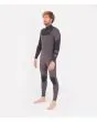 Hombre con Traje de surf con cremallera en el pecho Hurley Advantage Plus 4/3 gris izquierda