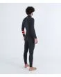 Hombre con traje de surf con cremallera en el pecho Hurley Plus 4/3mm negro grafito derecha