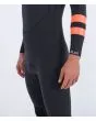 Hombre con traje de surf con cremallera en el pecho Hurley Plus 4/3mm negro grafito manga