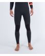 Hombre con traje de surf con cremallera en el pecho Hurley Plus 4/3mm negro grafito rodilleras