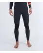 Hombre con traje de surf con cremallera en el pecho Hurley Plus 4/3mm negro grafito rodilleras