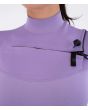 Mujer con Traje de neopreno Hurley Woman Air 3/2mm Lavanda cierre de cremallera en el pecho