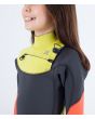 Traje de neopreno infantil con cremallera en el pecho Hurley Kid Advant 4/3mm gris y amarillo Chest Zip