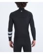 Hombre con traje de surf con cremallera en el pecho Hurley Advant 3/2mm Fullsuit negro posterior