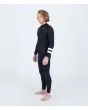 Hombre con traje de surf con cremallera en la espalda Hurley Advant 4/3mm Fullsuit Negro izquierda