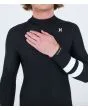 Hombre con traje de surf con cremallera en la espalda Hurley Advant 4/3mm Fullsuit Negro manga