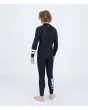 Hombre con traje de surf con cremallera en la espalda Hurley Advant 4/3mm Fullsuit Negro posterior izquierda