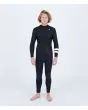 Hombre con traje de surf con cremallera en la espalda Hurley Advant 4/3mm Fullsuit Negro