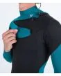 Hombre con traje de neopreno con cremallera en el pecho Hurley Advant 4/3mm Fullsuit Esmeralda bolsillo llaves