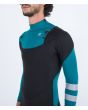Hombre con traje de neopreno con cremallera en el pecho Hurley Advant 4/3mm Fullsuit Esmeralda Chest Zip