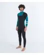 Hombre con traje de neopreno con cremallera en el pecho Hurley Advant 4/3mm Fullsuit Esmeralda izquierda
