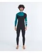 Hombre con traje de neopreno con cremallera en el pecho Hurley Advant 4/3mm Fullsuit Esmeralda
