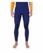Hombre con traje de neopreno con cremallera en el pecho Hurley Advant 4/3mm Fullsuit Azul Marino y Naranja rodilleras