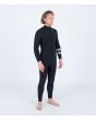 Hombre con traje de surf con cremallera en el pecho Hurley Advant 5/3mm Fullsuit Negro derecha