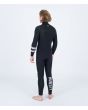 Hombre con traje de surf con cremallera en el pecho Hurley Advant 5/3mm Fullsuit Negro posterior izquierda