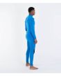 Hombre con traje de surf Hurley Air 4/3mm Fullsuit Azul Lagoon derecha