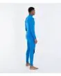 Hombre con traje de surf Hurley Air 4/3mm Fullsuit Azul Lagoon derecha