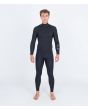 Hombre con Traje de Neopreno con cremallera en el pecho Hurley Air 4/3mm Fullsuit Negro