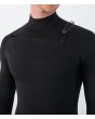 Hombre con Traje de Neopreno Hurley Air Art 3/2mm Fullsuit Negro cierre de cremallera en el pecho