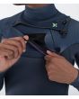 Hombre con Traje de Neopreno con cremallera en el pecho Hurley Air Toledo 3/2mm Fullsuit Slate bucle llaves