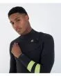 Hombre con traje de surf Hurley Plus 4/3mm Fullsuit Negro-Lemon cremallera en el pecho