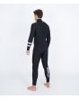 Hombre con traje de neopreno con cremallera en el pecho Hurley Advant 4/3mm Fullsuit negro posterior izquierda