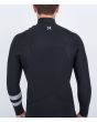 Hombre con traje de neopreno con cremallera en el pecho Hurley Advant 4/3mm Fullsuit negro espalda