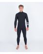 Hombre con traje de neopreno con cremallera en el pecho Hurley Advant 4/3mm Fullsuit negro