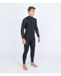 Hombre con Traje de surf Hurley Air 3/2mm Chest Zip negro lateral derecha