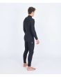 Hombre con Traje de surf Hurley Air 3/2mm Chest Zip negro posterior derecha