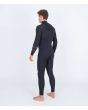 Hombre con Traje de surf Hurley Air 3/2mm Chest Zip negro posterior izquierda