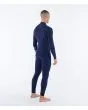Hombre con Traje de neopreno con cremallera en el pecho Hurley PLUS 4/3mm Fullsuit Azul Total Eclipse posterior derecha