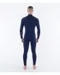 Hombre con Traje de neopreno con cremallera en el pecho Hurley PLUS 4/3mm Fullsuit Azul Total Eclipse posterior