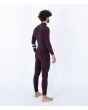 Hombre con traje de surf con cremallera en el pecho Hurley Plus 3/2mm granate lateral