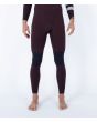 Hombre con traje de surf con cremallera en el pecho Hurley Plus 3/2mm granate rodilleras
