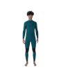 Hombre con traje de surf con cremallera en el pecho Hurley PLUS 4/3mm color turquesa 