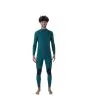 Hombre con traje de surf con cremallera en el pecho Hurley PLUS 4/3mm color turquesa 
