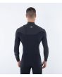 Hombre con Traje de Neopreno con cremallera en el pecho Hurley PLUS Sleeve Texture 4/3mm Negro espalda