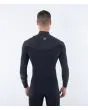 Hombre con Traje de Neopreno con cremallera en el pecho Hurley PLUS Sleeve Texture 4/3mm Negro espalda