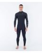 Hombre con Traje de Neopreno con cremallera en el pecho Hurley PLUS Sleeve Texture 4/3mm Negro