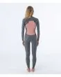 Mujer con traje de surf con cremallera en el pecho Hurley Advant Women 3/2mm Fullsuit negro interior posterior