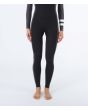 Mujer con traje de surf con cremallera en el pecho Hurley Advant Women 3/2mm Fullsuit negro rodilleras
