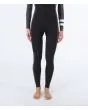 Mujer con traje de surf con cremallera en el pecho Hurley Advant Women 3/2mm Fullsuit negro rodilleras