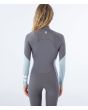 Mujer con Traje de Surf con cremallera en el pecho Hurley Woman Advant 4/3mm Gris espalda