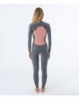 Mujer con Traje de Surf con cremallera en el pecho Hurley Woman Advant 4/3mm Gris interior posterior